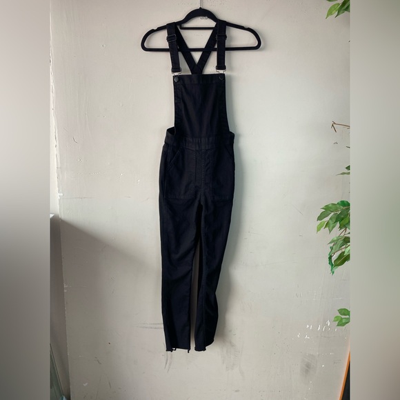 Madewell Cali Demi-Boot Overalls in Black Frost Women's Size XS G8317 - Picture 3 of 12